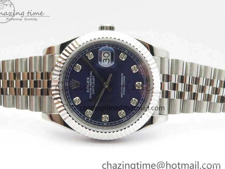 1225 EasyCare DateJust 41mm 126334 SS BP Maker 1:1 Best Edition New Version Blue Crystal Dial on Jubilee Bracelet 3022